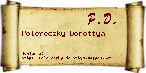 Polereczky Dorottya névjegykártya